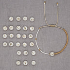 Bracelets de perles bohèmes avec initiale