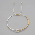 Bracelets de perles bohèmes avec initiale