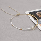 Bracelets de perles bohèmes avec initiale