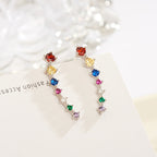 Boucles d'oreilles en argent sterling 925 et zircon