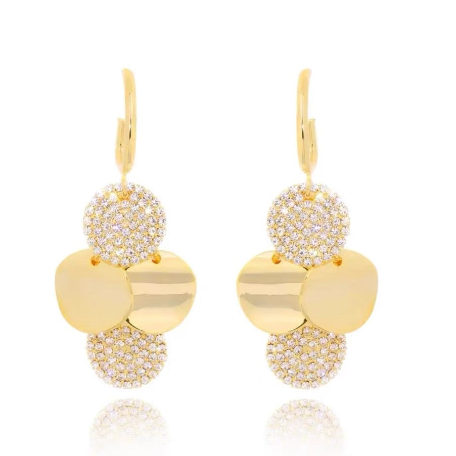 Boucles d'oreilles rondes à pampilles Crystal Radiance