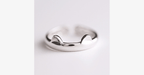 Bague chat en acier inoxydable