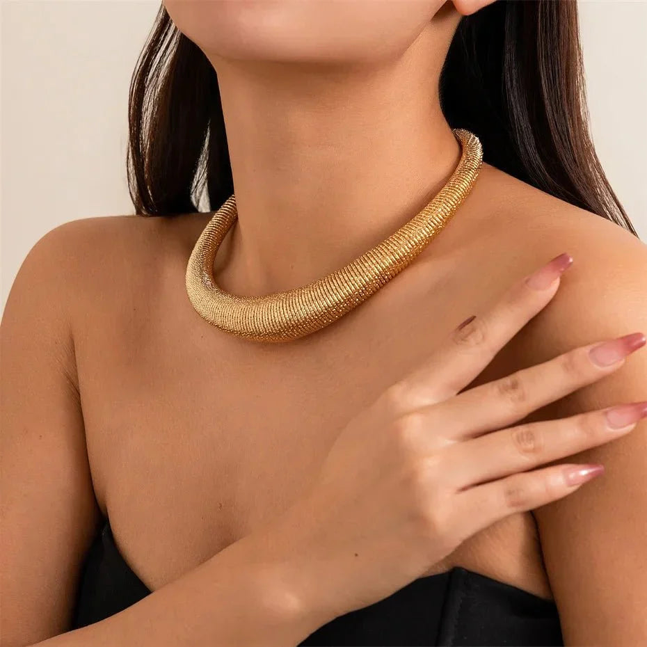 Choker épais texturé
