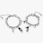 Ensemble de bracelets magnétiques cœur astronaute pour couples