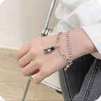 Ensemble de bracelets magnétiques cœur astronaute pour couples