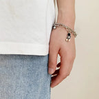 Ensemble de bracelets magnétiques cœur astronaute pour couples
