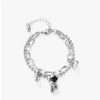 Ensemble de bracelets magnétiques cœur astronaute pour couples