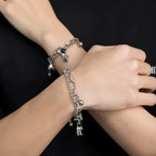 Ensemble de bracelets magnétiques cœur astronaute pour couples
