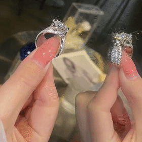 Bague en moissanite 3 carats