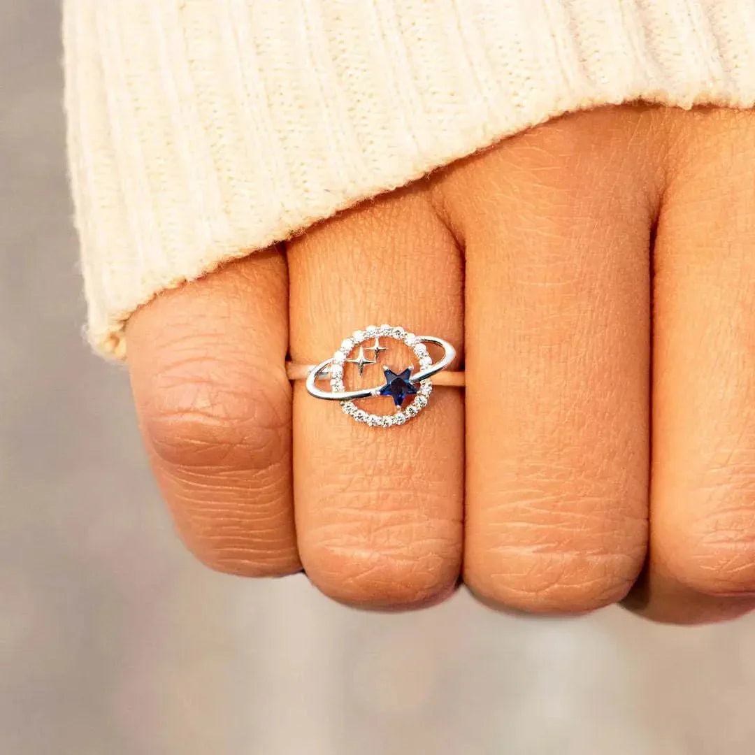Bague fine étoile astrologique