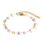 Parure bracelet et collier cristaux