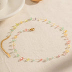 Parure bracelet et collier cristaux