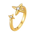 Ensemble de bagues ajustables Dainty Diamond