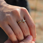 Ensemble de bagues ajustables Dainty Diamond
