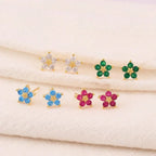 Bracelet et Boucles d'oreilles Floraux Diamantés Délicats