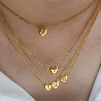 Collier initiale cœur minimaliste Dainty