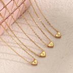 Collier initiale cœur minimaliste Dainty