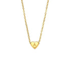 Collier initiale cœur minimaliste Dainty