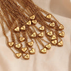 Collier initiale cœur minimaliste Dainty