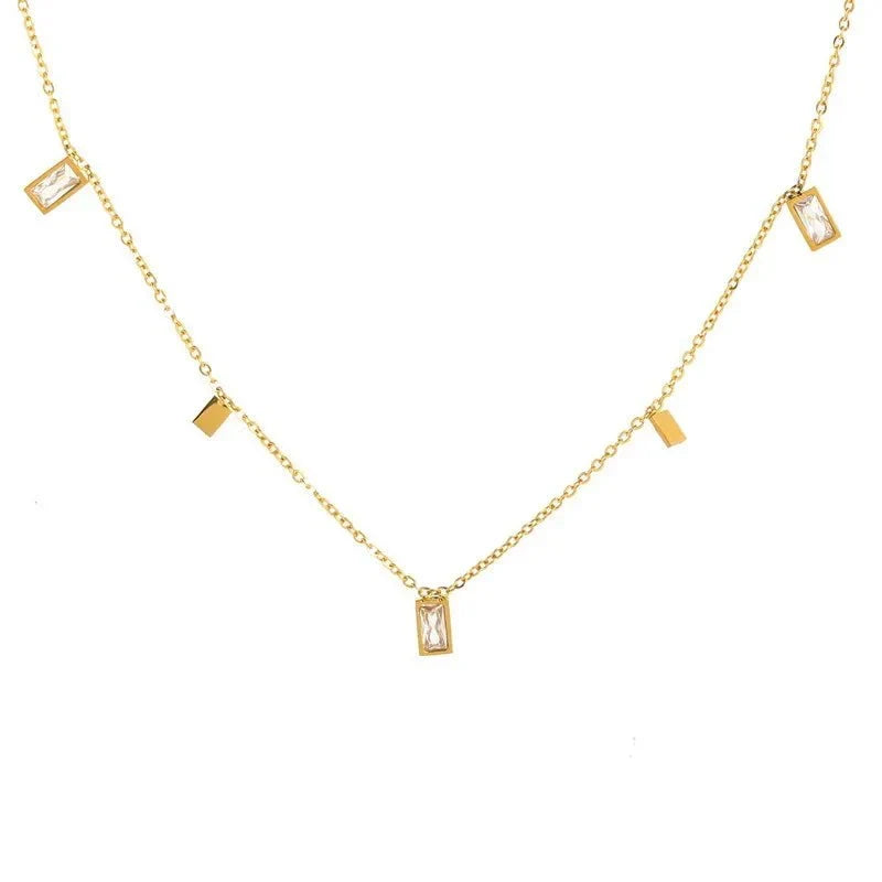 Choker rectangulaire diamanté