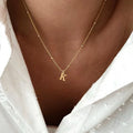 Collier Dainty Satellite Chain Letter Initial