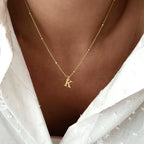 Collier Dainty Satellite Chain Letter Initial
