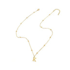 Collier Dainty Satellite Chain Letter Initial