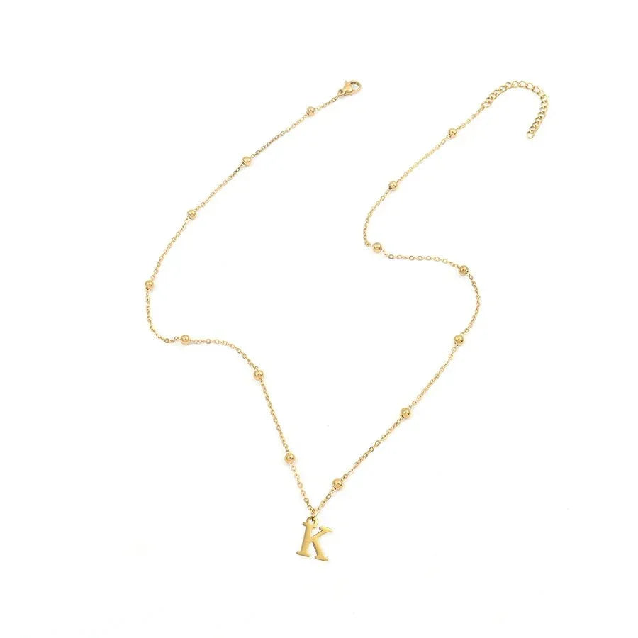 Collier Dainty Satellite Chain Letter Initial