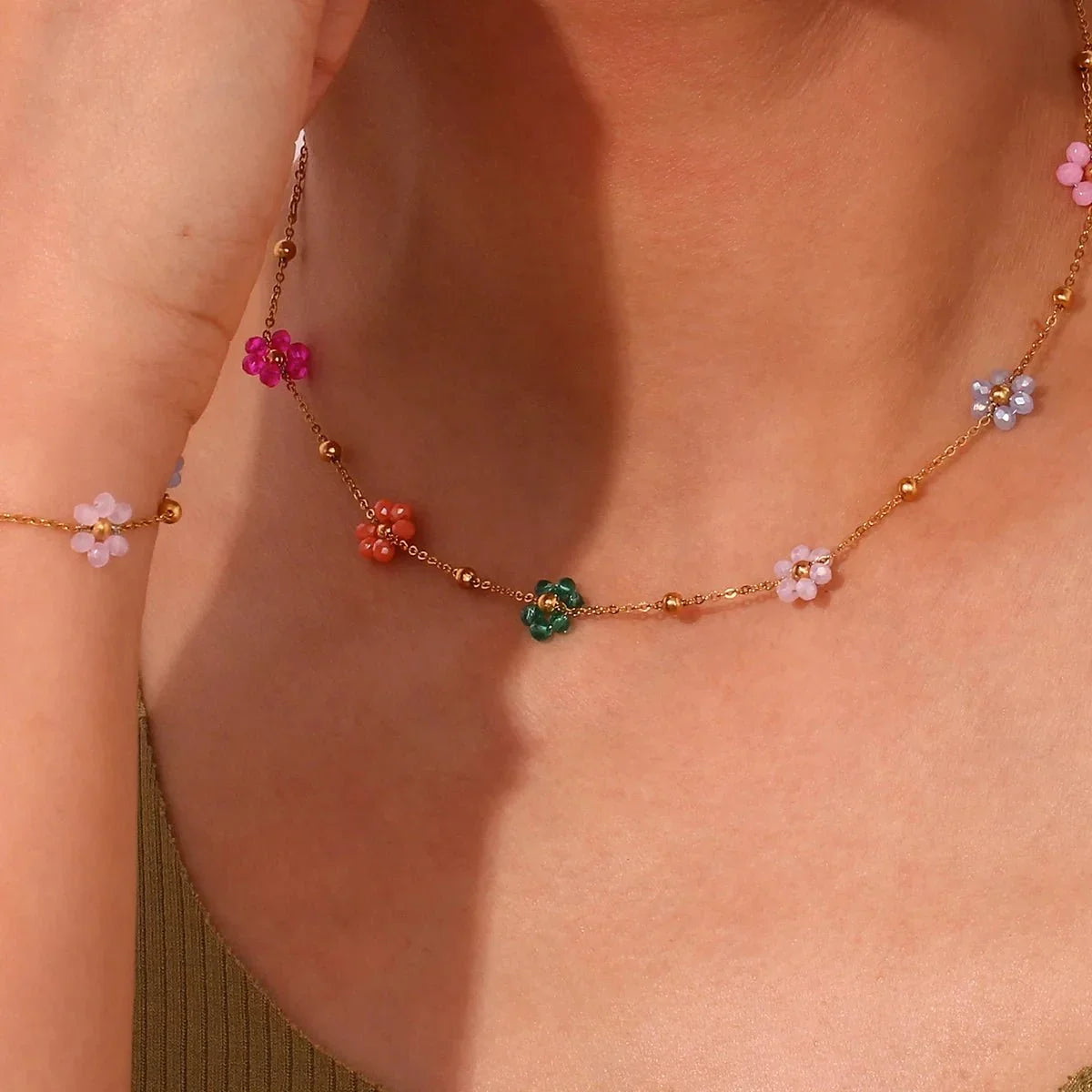 Collection de bijoux floraux de printemps
