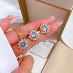 Collier et boucles d'oreilles tournesol
