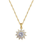 Collier et boucles d'oreilles tournesol