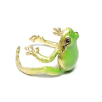 Ensemble bague et boucles d'oreilles grenouille