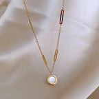 Collier pendentif chiffres romains double face