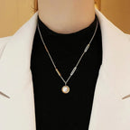 Collier pendentif chiffres romains double face