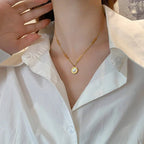 Collier pendentif chiffres romains double face
