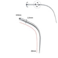 Barre de piercing en titane, base plate, filetage interne