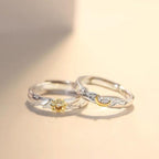 Bague de couple Soleil et Lune