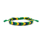 Bracelet en corde nouée à la main rouge