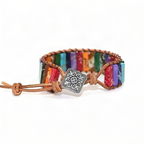 Bracelet multi-tours en pierres naturelles