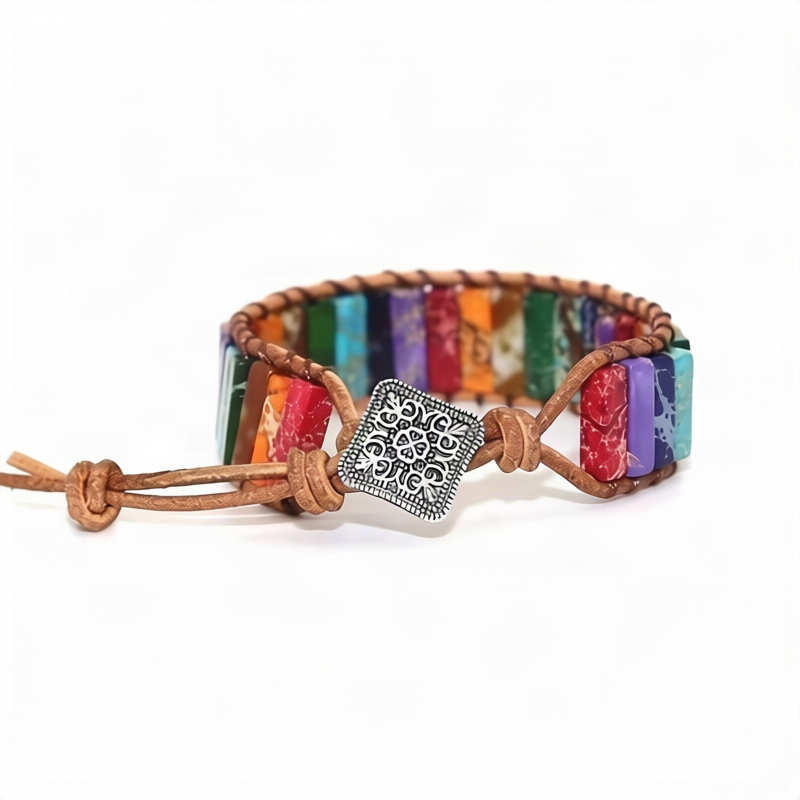 Bracelet multi-tours en pierres naturelles