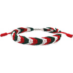 Bracelet en corde nouée à la main rouge