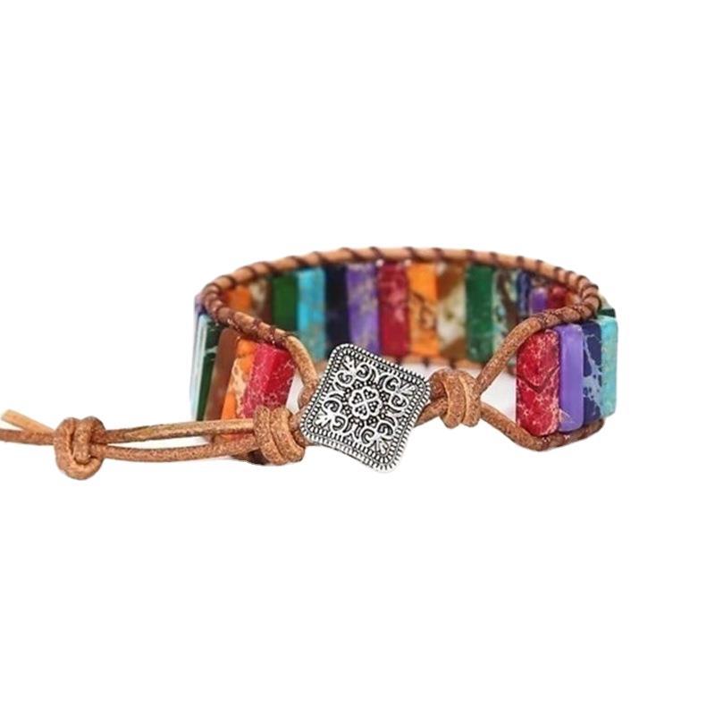 Bracelet multi-tours en pierres naturelles