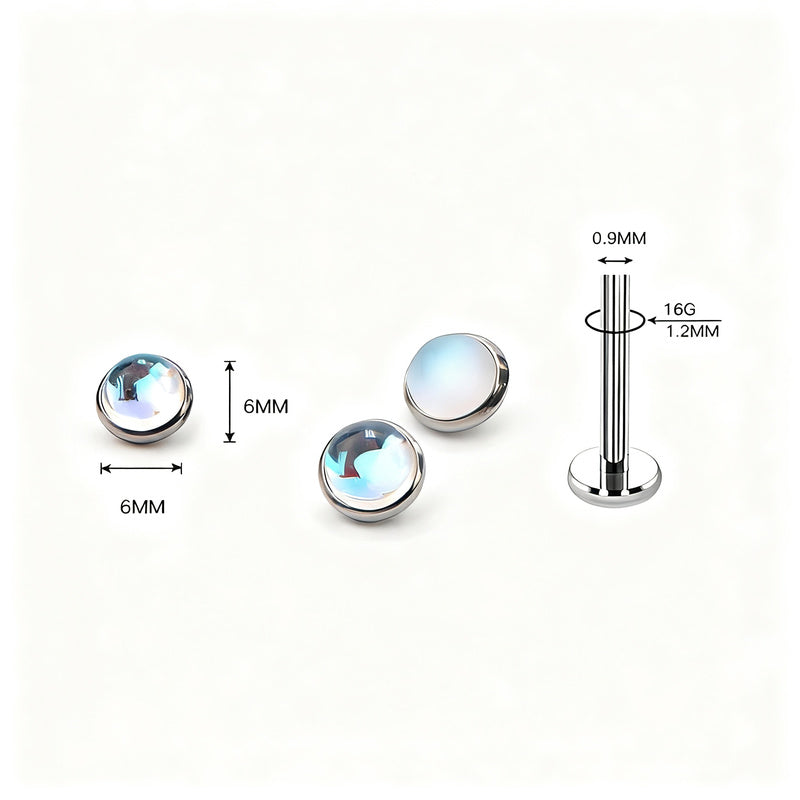 Barre de piercing en titane avec filetage interne