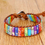 Bracelet multi-tours en pierres naturelles