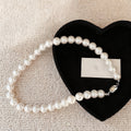 Collier de perles avec fermoir en argent, perles de 4 à 12 mm