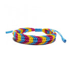 Bracelet en corde nouée à la main rouge