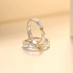 Bague de couple Soleil et Lune