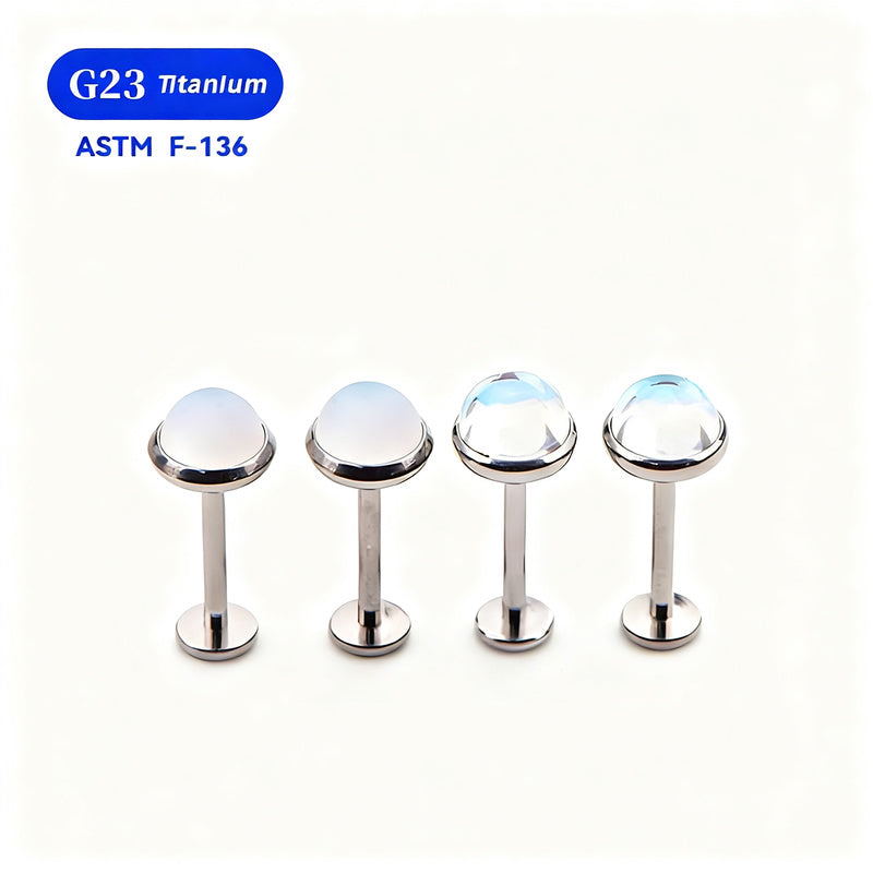 Barre de piercing en titane avec filetage interne
