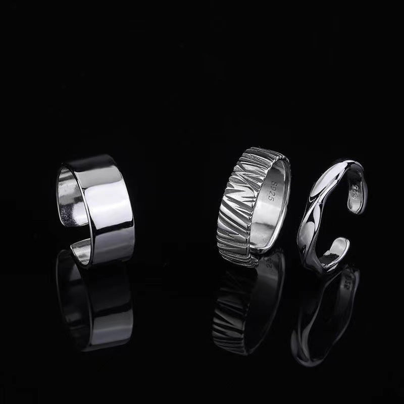 Bague ouverte, ajustable, alliage de zinc