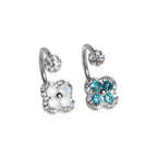 Clous de lèvre en acier inoxydable avec strass, tailles variées